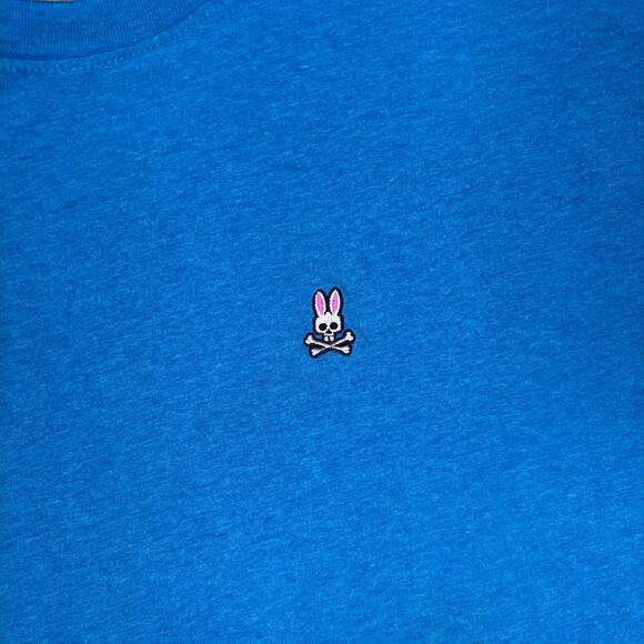 Psycho Bunny Blue Pima Cotton T-Shirt Men’s XXXL (Size 9) - Picture 2 of 9
